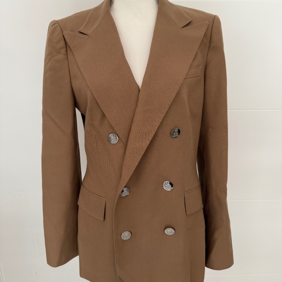 Ralph Lauren Purple Camel Brown Cashmere Suit Blazer The Morning Show Style 10 - Picture 1 of 12